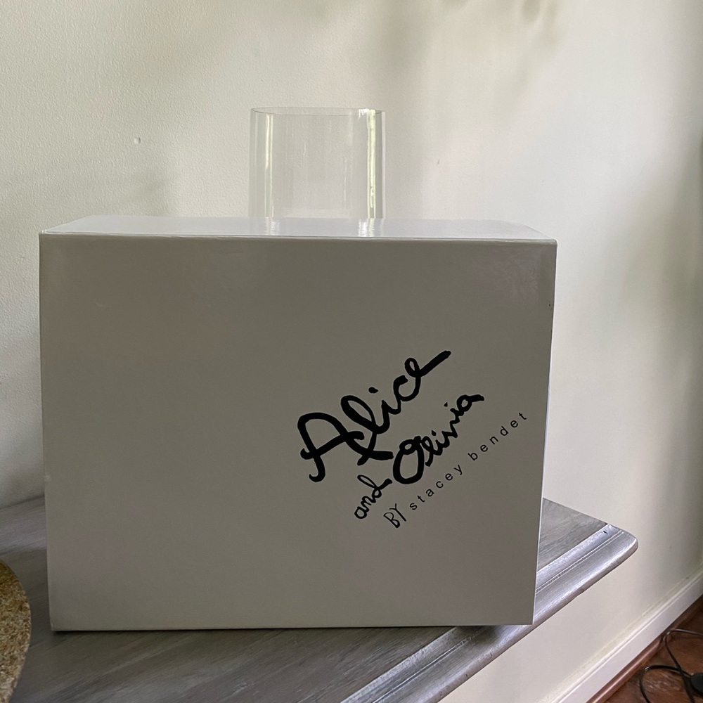 NWT Alice & Olivia Fayen denim platform shoes - Picture 2 of 10